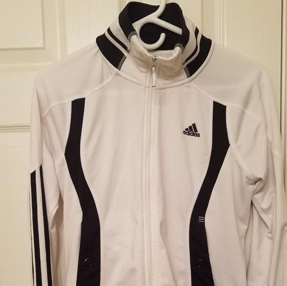 adidas Jackets & Blazers - Adidas White & Black Track Jacket Size Small